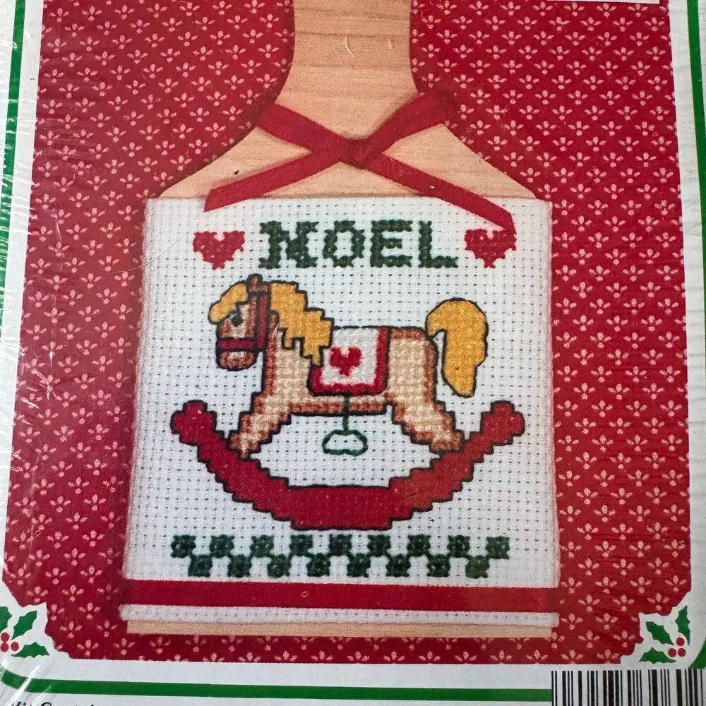 Noel Rocking Horse Vintage Counted Cross Stitch Kit by New Berlin Co. - 1980s